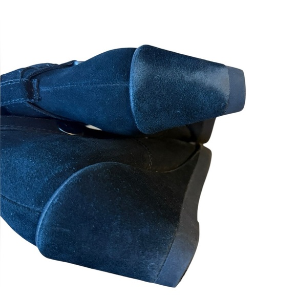 Coach Black Suede Candid Wedge Knee High Boots - Picture 4 of 9